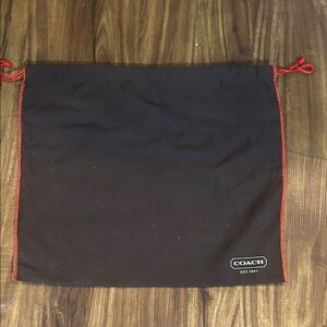 Coach Black Bag with Red Accents